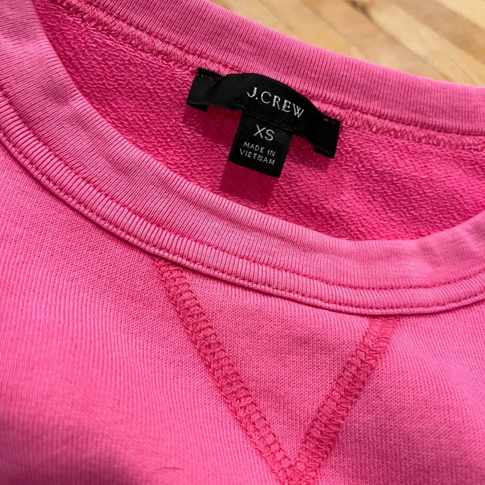 EUC J Crew hot pink lightweight sweatshirt